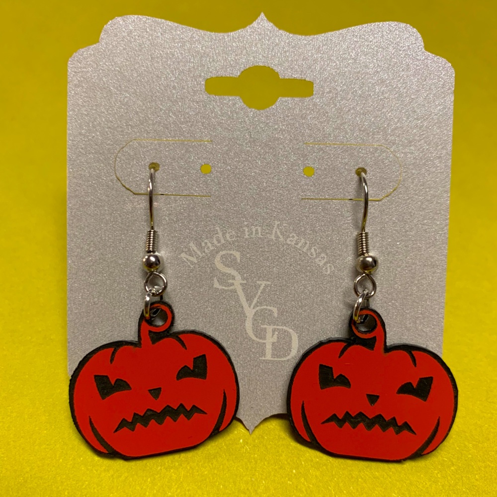 Jack-O-Lantern Dangle Earrings